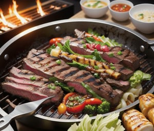 grilled beef, korean bbq