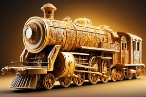 Intricate incredibly detailed train made from swiss cheese and cheddar, cheese color, cheese pieces, hyperdetailed, 8k resolution, perfect composition, high contrast, cinematic, atmospheric, dramatic, epic trending on Artstation fantasy art concept art, dynamic lighting