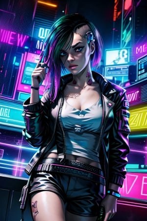 cyberpunk, neon lights