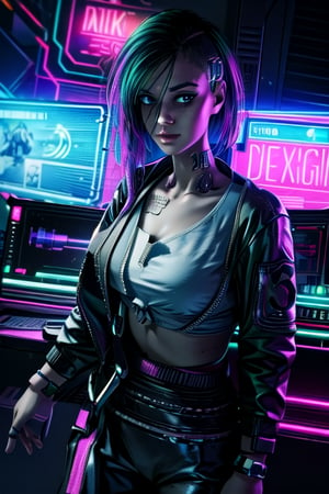 cyberpunk, neon lights