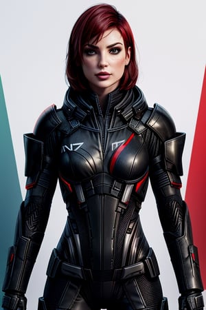 1 girl, sexy, combat armor, sselife, N7, Black hoodie, N7 smirk,Jane,Shepard, m