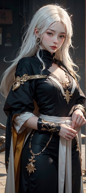 a close up of a woman with white hair and a white mask, beautiful character painting, guweiz, artwork in the style of guweiz, white haired deity, by Yang J, epic exquisite character art, stunning character art, by Fan Qi, by Wuzhun Shifan, guweiz on pixiv artstation