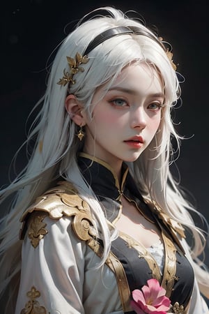 a close up of a woman with white hair and a white mask, beautiful character painting, guweiz, artwork in the style of guweiz, white haired deity, by Yang J, epic exquisite character art, stunning character art, by Fan Qi, by Wuzhun Shifan, guweiz on pixiv artstation