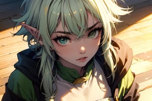 (masterpiece, top quality, best quality, official art, beautiful and aesthetic:1.2), (1girl:1.3), heterochromia, SharpEyess ,,sketch,priestess,high elf archer