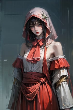 female, ((masterpiece, best quality, ultra detailed, absurdres):1.5), 1girl, bangs,beautiful,black hair,outside, long skirt, veil, wedding, veil covering eyes, hanging, wedding background,bride_cn, church, bare_shoulders,girl,urban techwear, closed_eyes