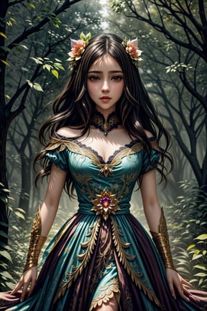 1girl, long hair, princess, in the tree an ultra hd detailed painting, digital art, Jean-Baptiste Monge style, bright, beautiful  , splash,  , Glittering , cute and adorable,  filigree,  , rim lighting, lights, extremely ,  magic, surreal, fantasy, digital art, , wlop, artgerm and james jean, , centered, symmetry, painted, intricate, volumetric lighting, beautiful, rich deep colors masterpiece, sharp focus, ultra detailed, in the style of dan mumford and marc simonetti, astrophotography,DonMDj1nnM4g1cXL ,High detailed ,midjourney,<lora:659111690174031528:1.0>