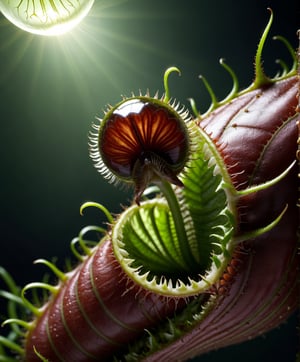  did you know, that when my eyes become large and the light that you shine can be seen, I might compare you to a kiss from a dionaea muscipula, trending on artstation, sharp focus, studio photo, intricate details, highly detailed, by greg rutkowski 