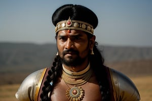 Ancient indian warrior, Barbarika was the son of Ghatotkacha, front view, long shot