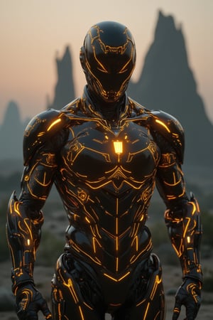 A close-up of an ominous looking mecha made of glowing neon wireframe lines, standing still in a forest of abstract geometric trees at dawn. The scene is captured from a straight-on, focused angle, highlighting the neon patterns across his chest and arms. Gentle morning light creates soft glows on the wireframe, with neon effects accentuating the contrast with the abstract environment. The background features blurred geometric trees, enhancing the man’s serene presence. The pastel sky adds to the tranquil, surreal atmosphere.
(1.6-1) d S = δ Q rev T::[0.6] neon_wireframe_closeup::[1.4] abstract_forest --s 6,Hologram,Cyberpunk,Futuristic technology,Neon lighting,Virtual Interface,Glowing effects,High-tech interface,digital glow,digital projection,Augmented reality,Magic,Glow,Enchantment,Light,Sparkle,Mystical,Whisper,Storybook,Magicallights,divinelights,mechanx