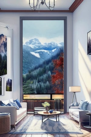 mountain_retreat value, luxurious mountain getaway, create a cozy yet lavish mountain retreat with stunning views, digital painting, focus on intricate textures and natural landscapes, warm, cozy colors with soft, diffused mountain light, overly stark or cold atmospheres.