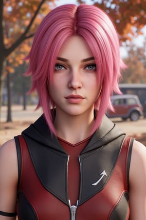 portrait of sakura haruno, in unreal engine render.