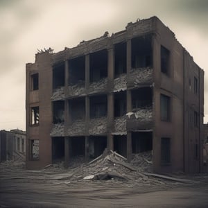 Create a poignant depiction of a world ravaged by the horrors of war. Convey the profound devastation and desolation wrought by conflict, encapsulating the somber aftermath of destruction.

Craft a scene where cities lay in ruins, their once bustling streets now mere remnants of life and vitality. Buildings crumble, walls bear the scars of conflict, and nature reclaims what was once inhabited.

Depict a sky shrouded in a gloomy haze, a testament to the upheaval that has marred the atmosphere. Use a muted and desaturated color palette to evoke a sense of sorrow and loss, while the faded remnants of color hint at a world that once thrived.

Integrate haunting details like broken artifacts, abandoned toys, and shattered remnants of everyday life. These objects serve as poignant reminders of the lives that were irrevocably disrupted.

Capture the resilience of humanity through small acts of survival - individuals searching for hope, makeshift shelters amidst the ruins, and people coming together in solidarity despite the adversity.

Embrace contrast and composition to convey the stark contrasts between the past and the present. Use lighting to enhance the sense of desolation and evoke emotion through the interplay of shadows.