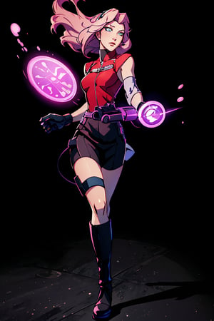 An 8k ultra-detailed CG wallpaper featuring a girl A Animescreencap style art of a woman with a cyberpunk-themed outfit, wearing mechanic cowgirl boots with neon-colored fluid tubes running through them., big_boobs, She holds a Colt peacemaker pistol in her hand, portraying confidence and strength. The 3D rendered scene showcases her in a contrapposto pose, with a square chin and clean-shaven face. The setting features a mix of futuristic alien technology and organic bioluminescence, creating a hyperdetailed and cinematic effect.,masterpiece, best quality, ultra-detailed, best shadow), (detailed background),   character:1.3, intricated:1, detailed light:1.2, high-res CG,SilverWolfMx,takamaki anne(persona 5),hinata\(boruto\),haruno sakura,Dreamwave