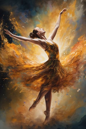 Epic splatter art, alcohol ink, ballet dancer, divine proportion, intricate, cinematic, stunning, highly detailed, 8k, dehazed, atmospheric, hyper-detailed, fantasy realism, sharp focus, hdr, chiaroscuro, mysterious, filigree, luminescent, backlit bezel, golden hour, golden ratio, ideal composition, complex background,photo r3al