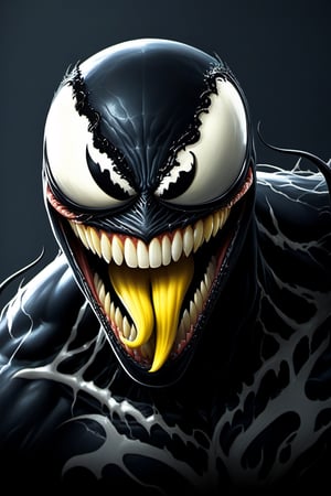 venom minion, yellow teeth