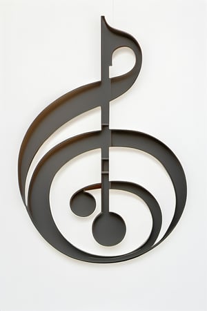 (The main body is a musical mark and a letter "&":2), and the bottom is a ring says "&",(The overall effect is paper-cut:1),There is a small dot decoration on the edge of the letter, with a small amount of auspicious cloud decoration. The background is white , extremely high definition, hierarchical and deep,