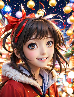 ((anime)), beautiful girl celebrating new year, dynamic angle, depth of field, detail XL,more saturation 