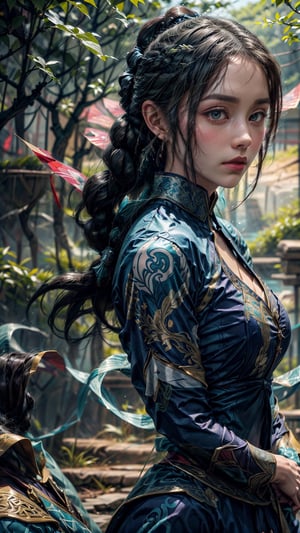 (4k), (masterpiece), (best quality), (extremely intricate), (realistic), (sharp focus), (award winning), (cinematic lighting), (extremely detailed), (epic),

A close-up portrait of Avatar Korra, the Avatar of all four elements, standing with her arms crossed and a determined look on her face. She is wearing her blue water tribe attire and her hair is tied back in a ponytail. The background is a swirling vortex of all four elements.

,korra,DonMDj1nnM4g1cXL ,YakuzaTattoo