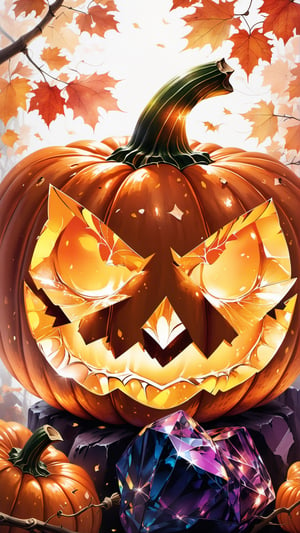 ColorART, Pumpkin, crystal, highres, 