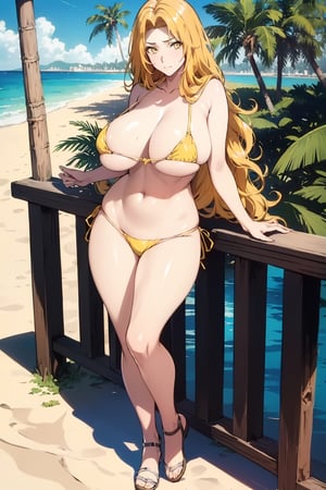 ((  )) , Gorgeous  30 year old MILF, huge natural Breast , (( yellow long hair :2.0 )), ((  pink bikini )) , (( standing ,   beach , palms tree, looking for viewer)) , (( by front )) , (( :1.3)) , (( )) , (( )) , (( )) , flirty look, full_body view, presenting her sexy outfit, different poses, (looking at the camera), ,hd image, 8 k resolution , close shot , nsfw , ((Photograph by Holly Randall), (Award Winning Best Fashion Photography), Masterpiece, hot with cinematic camera, (cinematic, film grain:1.1), Visible Face, no accessories on Face, no accessories on body, RAW candid cinema, Canon 5D, 85mm, High Resolution Scan, color graded portrait 400 film, remarkable color, ultra realistic, (( circle light )),dream_girl,Milf,mature female,FW.NUSH,Aiko Katsuragi,AojikaMizuho,NaomiSakamoto,aaitoe,matsumoto rangiku