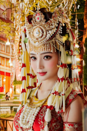 malayan bride, Best quality, masterpiece, ultra high res, (photorealistic:1.37), raw photo, detailed eyes and face, perfect anatomy. perfect fingers. dynamic lighting, outdoors, walk in the park ,m4d4m,Indian,riregram