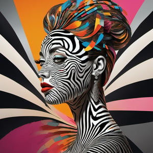  Zebra painting with a woman's face, inspired by Peter Griek, mesmerizing contemporary digital art, complex face, abstract portrait, inspired by Alan Tasso, abstract face, artistic digital art, trending digital art, sophisticated digital art, inspired by Igor Mursky, abstract surrealism masterpiece , by Laszlo Balog