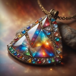  mad-triangles , macro photo, sparkling magical fantasy magical necklace, made out of transparent multicolored glass gemstones, light shines through
magical artifact, very detailed, amazing quality, intricate, cinematic light, highly detail, beautiful, surreal, dramatic, warm colors,
,mad-marbled-paper