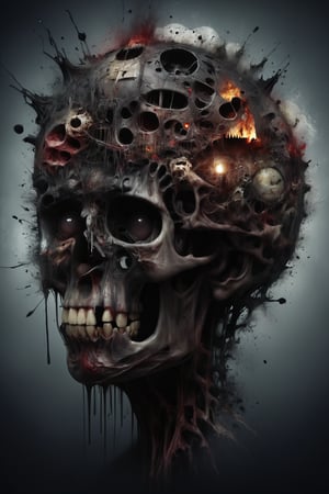 a  world of hate ((inside my head)), lots of details, dark colors, high definition
