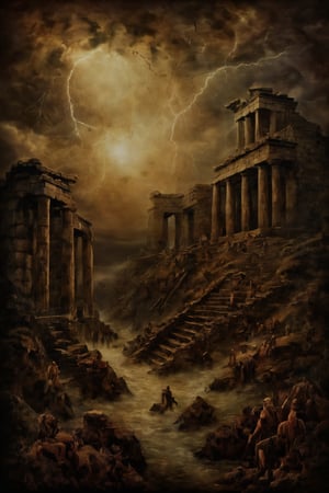 made with acrylic and spray paint, a storm and under it the decline of a civilisation older than the greek one.




,darkart,LegendDarkFantasy,Leonardo Style