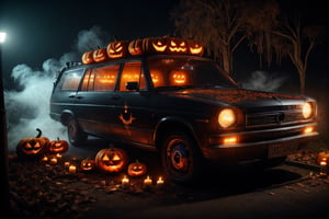 HalloweenGlowStyle funeral car
