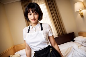 (dynamic camera),photo RAW,(hips to up:1.2) a playfull girl with bob hair, asymmetric_bangs, young, make up, perfect body, proportional body wearing maid ornate apron and collared shirt and pencil skirt is
Wash shower. at hotel room. Realistic, realism, hd, 35mm photograph, 8k), masterpiece, award winning photography, natural light, perfect composition, high detail.