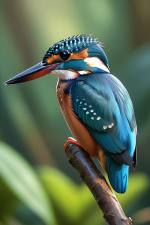 close up angle of, , ((),(3d Kingfisher in md air)) surrounded by jungle( waters), bird, detailed focus, deep bokeh, beautiful, , bight vib background. Visually delightful, 3D(high pixel detail quality, sharp quality) 
(excellent sharp edges)
(Magnificent sharpness highest level detailed quality), (extremely detailed 8K effects detailed ) (extremely detailed_detail) 
(highest level detailed quality)!(excellent quality detailed:1.5)! 
(out of focus details:1)
 (masterpiece:1.3), (best quality:1.3), (ultra high resolution:0.9) (hd +:0.8 ) (high definition image :1.5)  (auto adjust detail_details:0.8) 