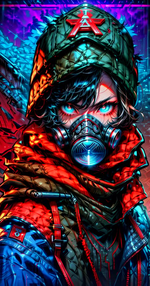 a man wearing a gas mask and jacket, apex legends character, apex legends, disco elysium style, portrait of apex legends, laurie greasley and james jean, disco elysium character, apex legends armor, disco elysium style!!!, disco elysium art, cyberpunk hero, postapocalyptic explorer, disco elysium, disco elysium video game