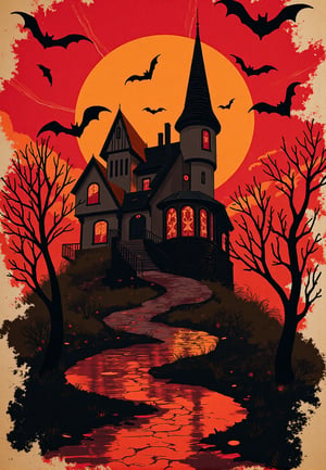  (16k wallpaper:1.1),(Highest quality:1.4)synapse, simple art, synthwave, size balance. sunset, very aesthetic. art landscape ink cinematic portrait on cracked old antique burned paper, flying bats red sunset castle dynamic. moonlight. castle, HALLOWEEN THEME, pumkin, diptych two parts in one  ,(High resolution:1.4), (masterpiece:1.4), absurdres, house,
(Magnificent sharpness highest level detailed quality:1.2 ), (extremely detailed 8K effects detailed :1.6 ) (extremely detailed_detail:1.5) (high pixel detail quality, sharp quality) 
(excellent sharp edges:1.5)
(Magnificent sharpness highest level detailed quality:1.3), (extremely detailed 8K effects detailed ) (extremely detailed_detail) 
(highest level detailed quality)!(excellent quality detailed:1.5)! 
(out of focus details:1)
 (masterpiece:1.3), (best quality:1.3), (ultra high resolution:0.9) (hd +:0.8 ) (high definition image :1.5)  (auto adjust detail_details:0.8) 