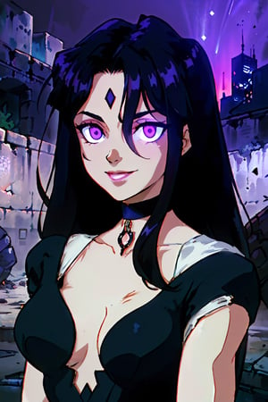 (masterpiece),  (best quality:1.6),  (victorian clothes, choker), (dark_black long hair:1.3), (longhairstyle:1.4), pale skin, (violet eyes:1.3), ((1 mature woman:1.3)), (busty), large breasts, best quality, extremely detailed, HD, 8k,1 girl,yuzu, ((cruel_smile)), ((evil eyes)), dark scenery, victorian background ,retro,1990s \(style\)