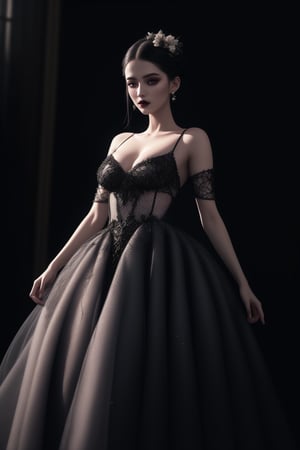 gothic, dark fantasy, full length haute couture dress,dior, long soft blossom, fishnet, tulle, super elegant, iridescent accents, dior,  volumetric lighting, beautiful, fantasy, silk dress, highly detailed, intricate design, intricate detail, cinematic lighting, stardust, 

