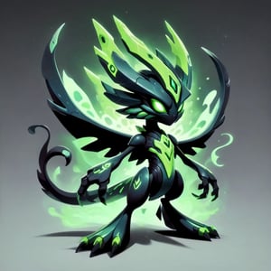 10% Forme Zygarde with black and neon green palette, DonMD4rkT00nXL 