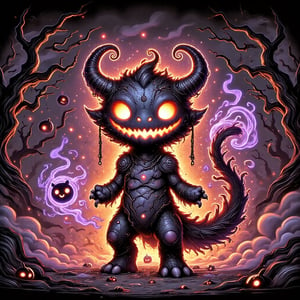 cute, halloween, A demonic beast that's kind of dumb. What it lacks in brains, it makes up in brawn. Its fighting style is primitive, but it can easily overpower,DonMCu73H4110w33nFX