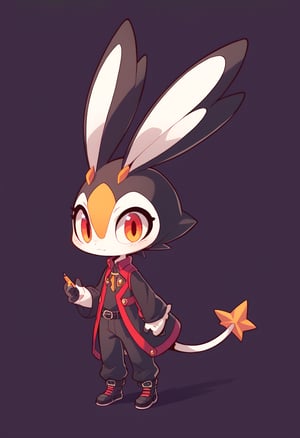  score_9_up, score_8_up, score_7_up,source_furry,diives, rating_safe, solo, Zapdos with deep-orange and black  color palette