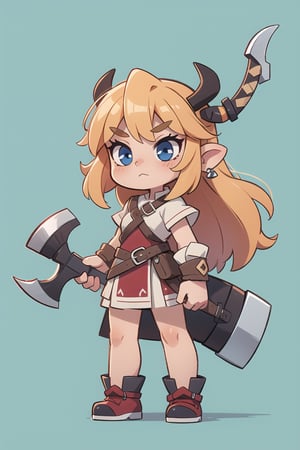 A axe viking girl, chibi