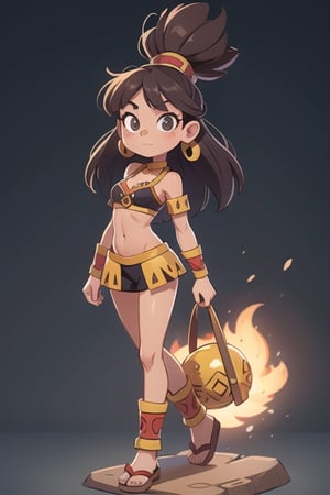 2.5D, an aztec girl, perfect body, full body
 

