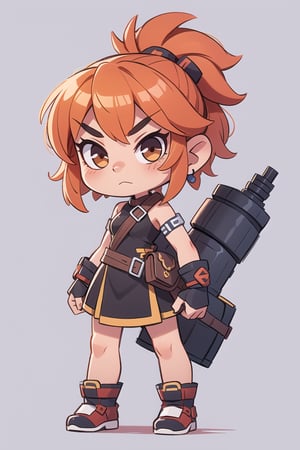 A warrior girl, chibi