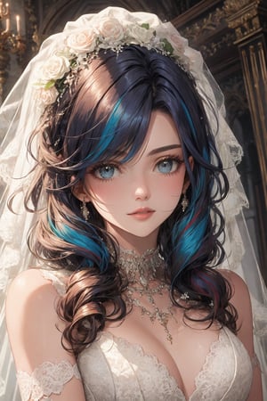 21st century bridal, multi-colored hair 
