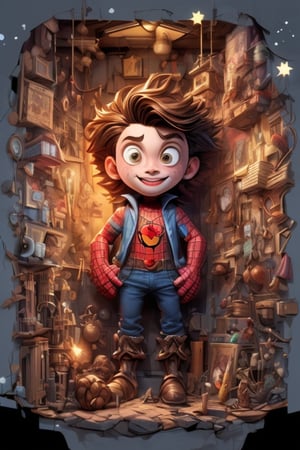 DonMASKTex, 1boy, solo, berserk ((Peter Parker:1.15)) (wearing a mecha becomes a clockwork gangster:1.0), detailed, artstation, [ghibli studio], ((pixar, dreamworks:1.4)), Marvel, Marvel Comics, epic composition, gothic, gothpunk, unreal engine, intricate details,