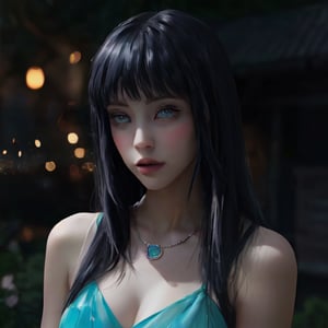 (masterpiece, best quality: 1.5), South American woman with brown hair, straight hair,((resin jewel)), blue and yellow clothes, holding a callous, in the style of dark blue and light blue, mixes realistic elements and amazing, vibrant manga, uhd image, glassy translucency, vibrant artwork, ultra realistic, long hair, straight hair, portrait, mysterious forest, firefly, bokeh, mysterious, night, sky, cloud, eye detail, beautiful eyes, light in eyes eyes,
  full upper body in the garden,hinata