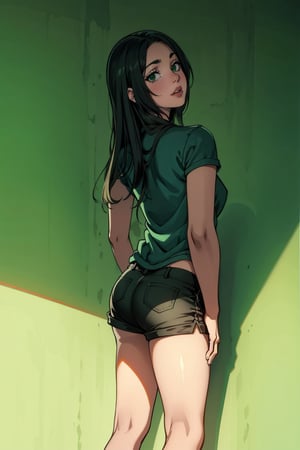 short shorts,green theme