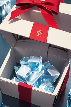 Christmas present
Gorgeously decorated boxes
(The whole thing is solid with clear ice)
Close-up
Whole thing is on ice