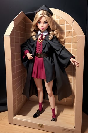 Funko harry potter Pop, original box, hyper realistic, detailed, 3D, original, hogwarts costume, wizard's wand, harry potter, magic, plastic doll, realistic, details, shadows, ultra definition, hd, jpg, eye details, well defined colors. ActionFigureQuiron style,inboxDollPlaySetQuiron style