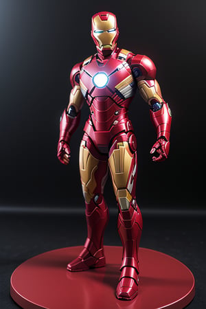 Funko Iron Man Pop, hyper realistic, detailed, 3D, original box.,ActionFigureQuiron style