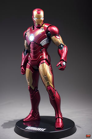 Funko Iron Man Pop, hyper realistic, detailed, 3D, original box.,ActionFigureQuiron style